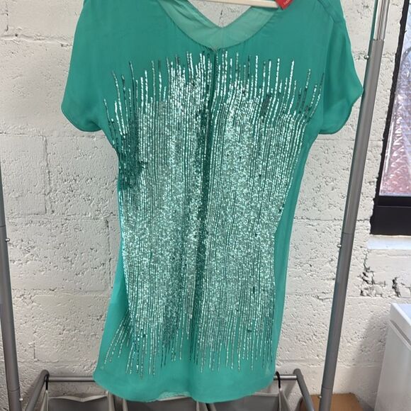 Teal Sequin Embellished Dress - Like New - Size Medium - Picture 1 of 5